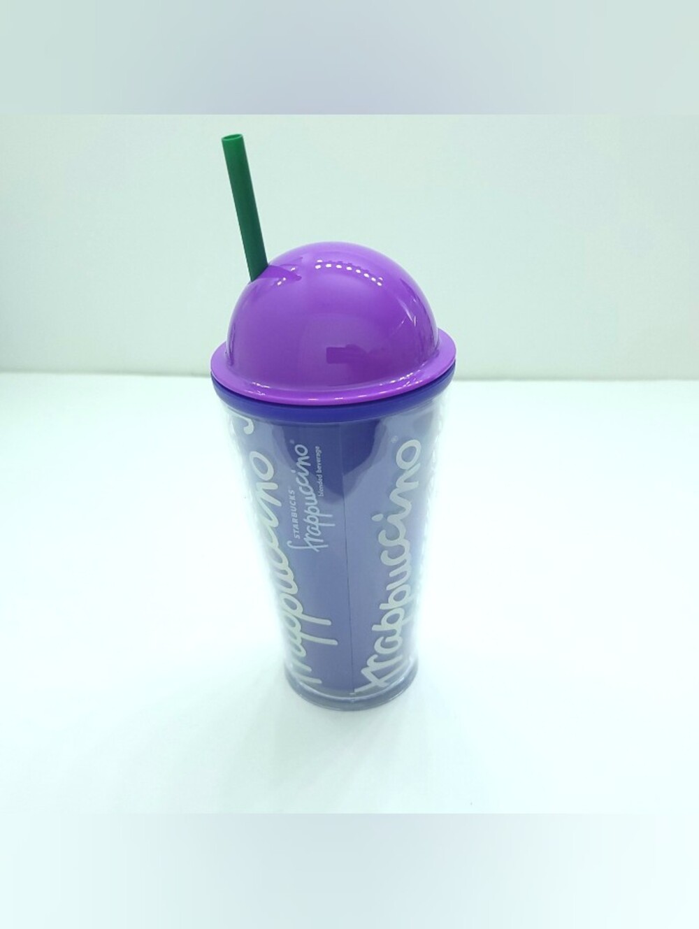 Starbucks Frappuccino 2014 Cold Cup Purple New 16oz Holographic Tumbler